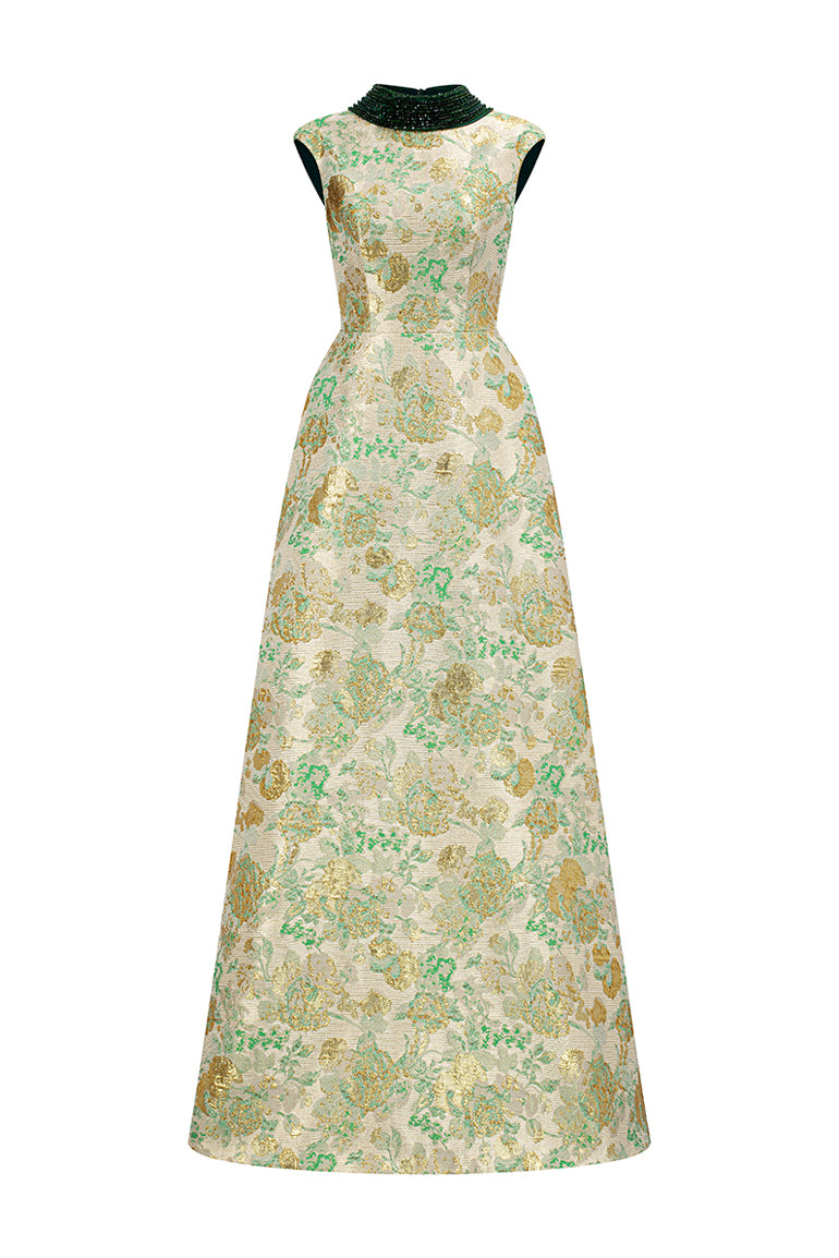 Aris Jacquard Maxi Dress