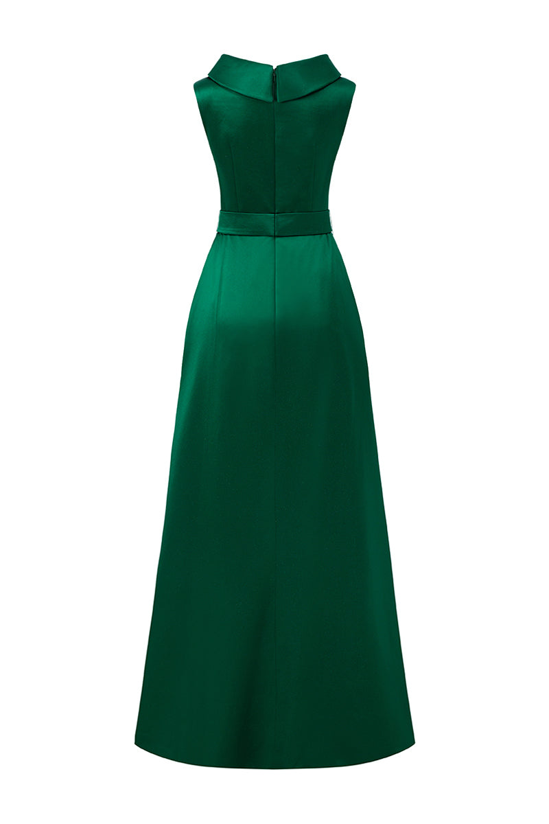 Women's Nyelle Boat Neck Maxi Dress Emerald/Wine Red XS/S/M/L/XL/XXL/Customize MEAN BLVD Women's Nyelle Boat Neck Maxi Dress Emerald/Wine Red XS/S/M/L/XL/XXL/Customize MEAN BLVD