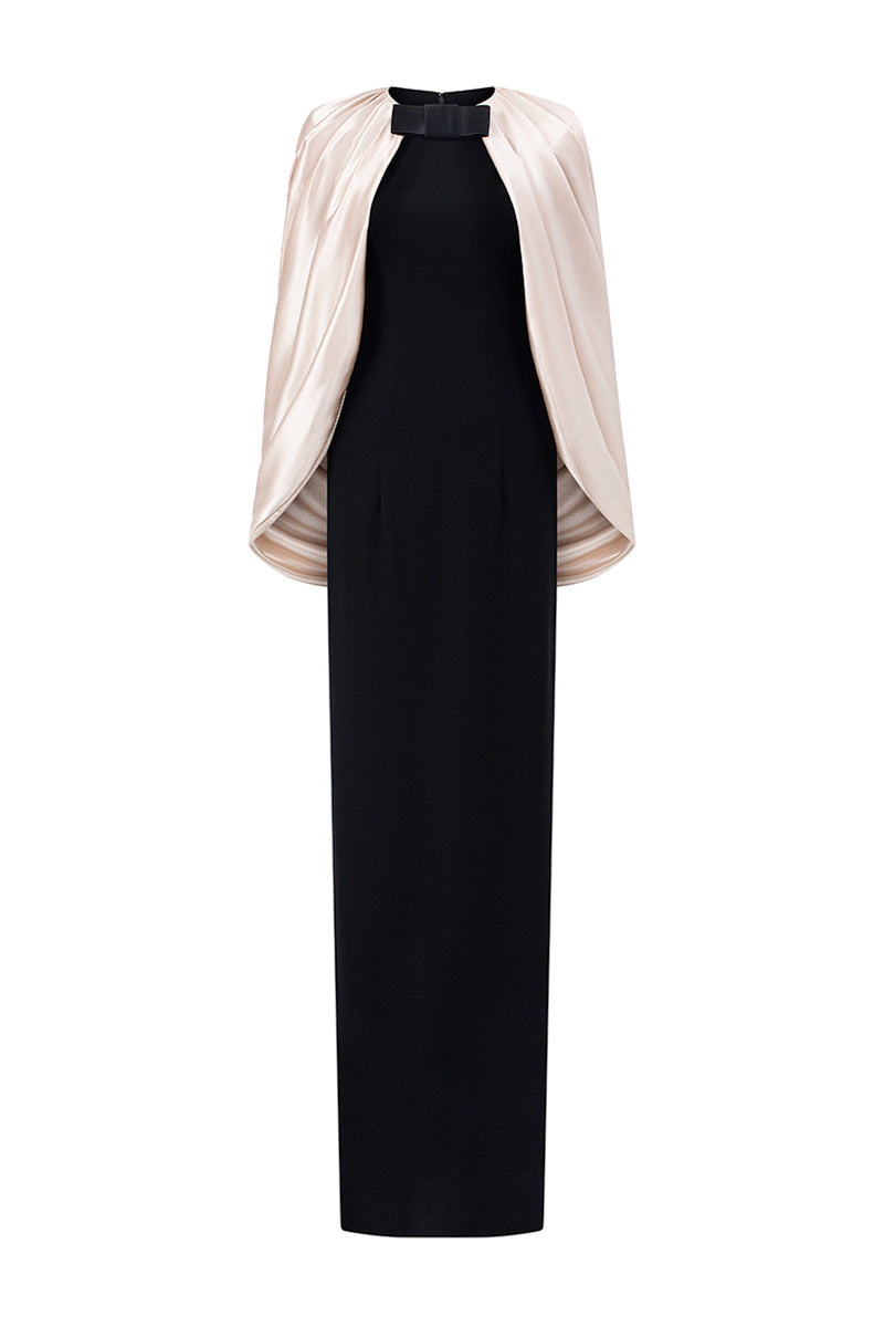 Orise Cape Sleeve Maxi Dress