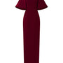 Ember Sheath Butterfly Sleeved Crepe Floor Length Dress