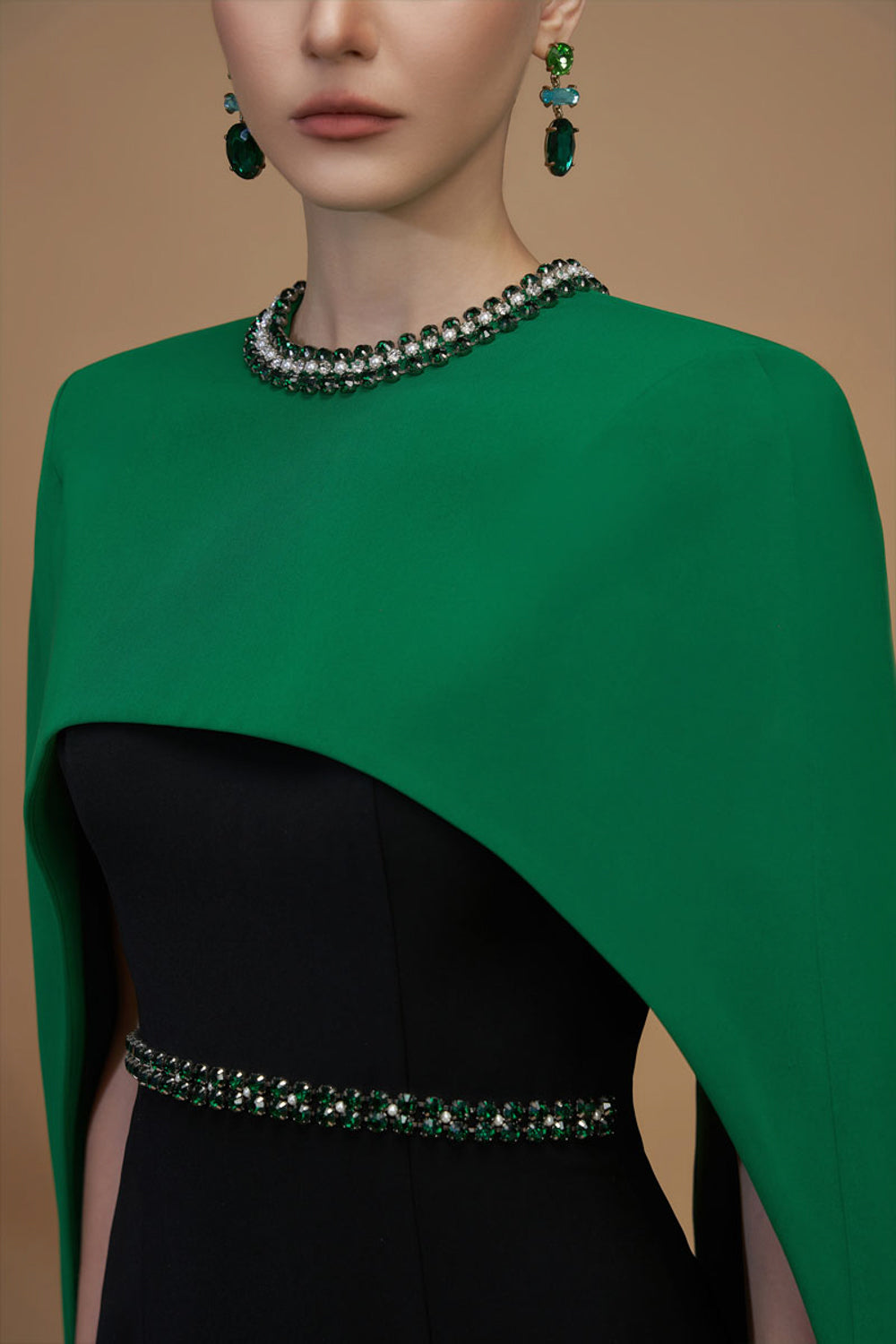 Corinne Cape Sleeve Maxi Dress