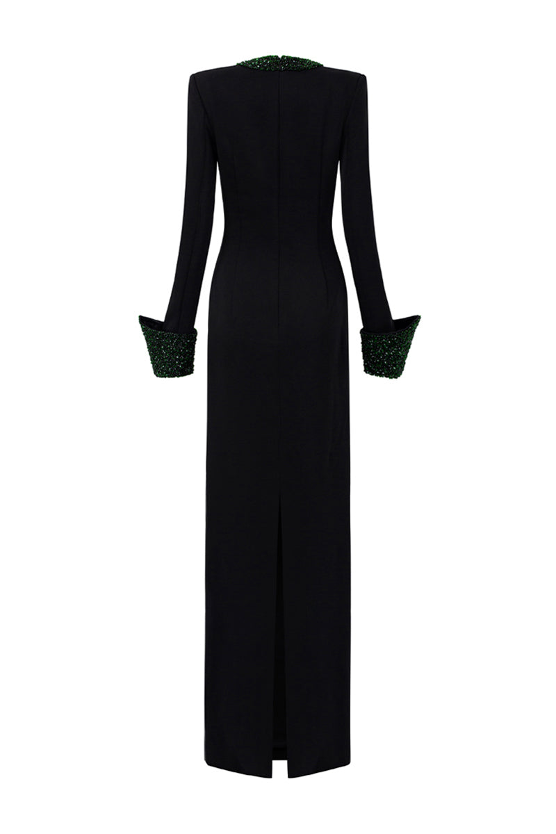 Vaela Cuff Sleeve Maxi Dress