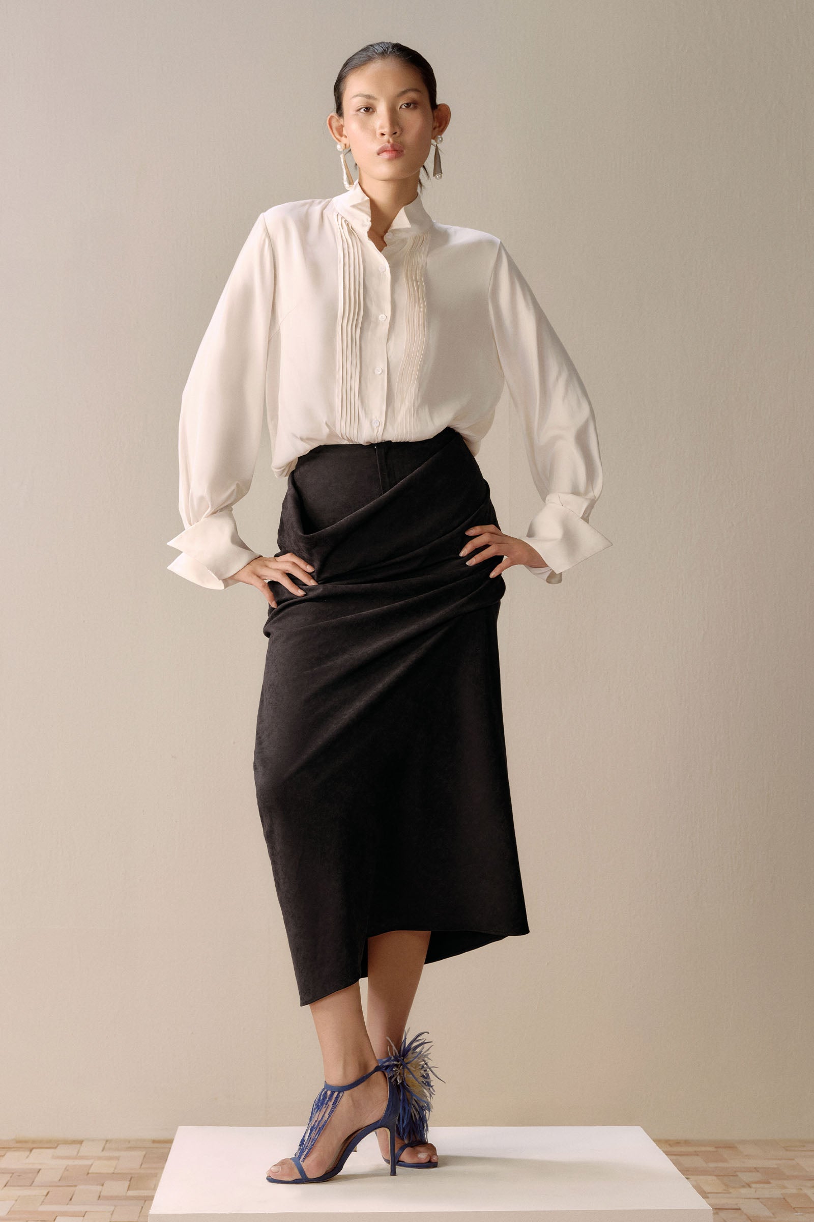 Rowen Draped Skirt - MEAN BLVD