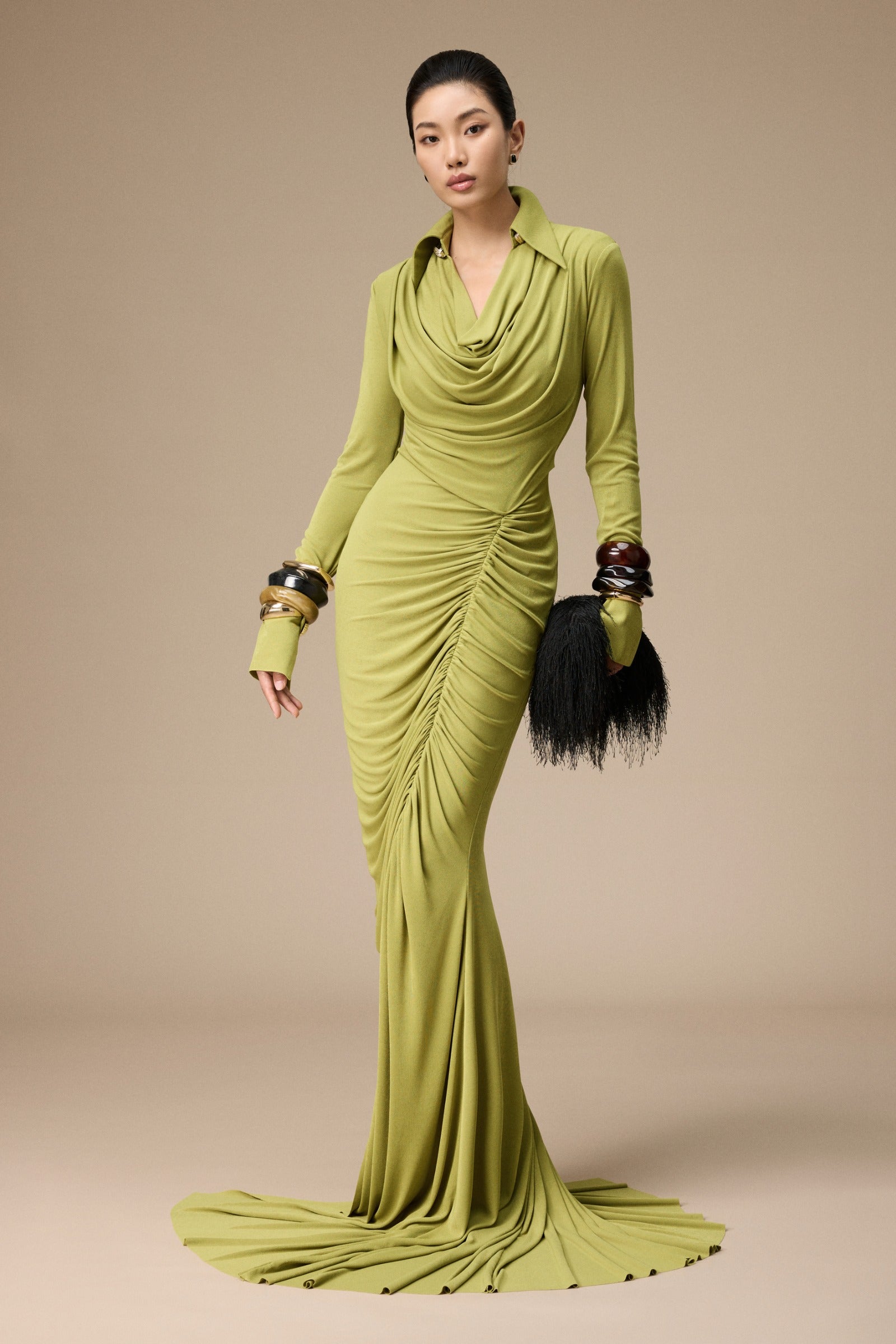 Rustique Ruched Maxi Dress - MEAN BLVD