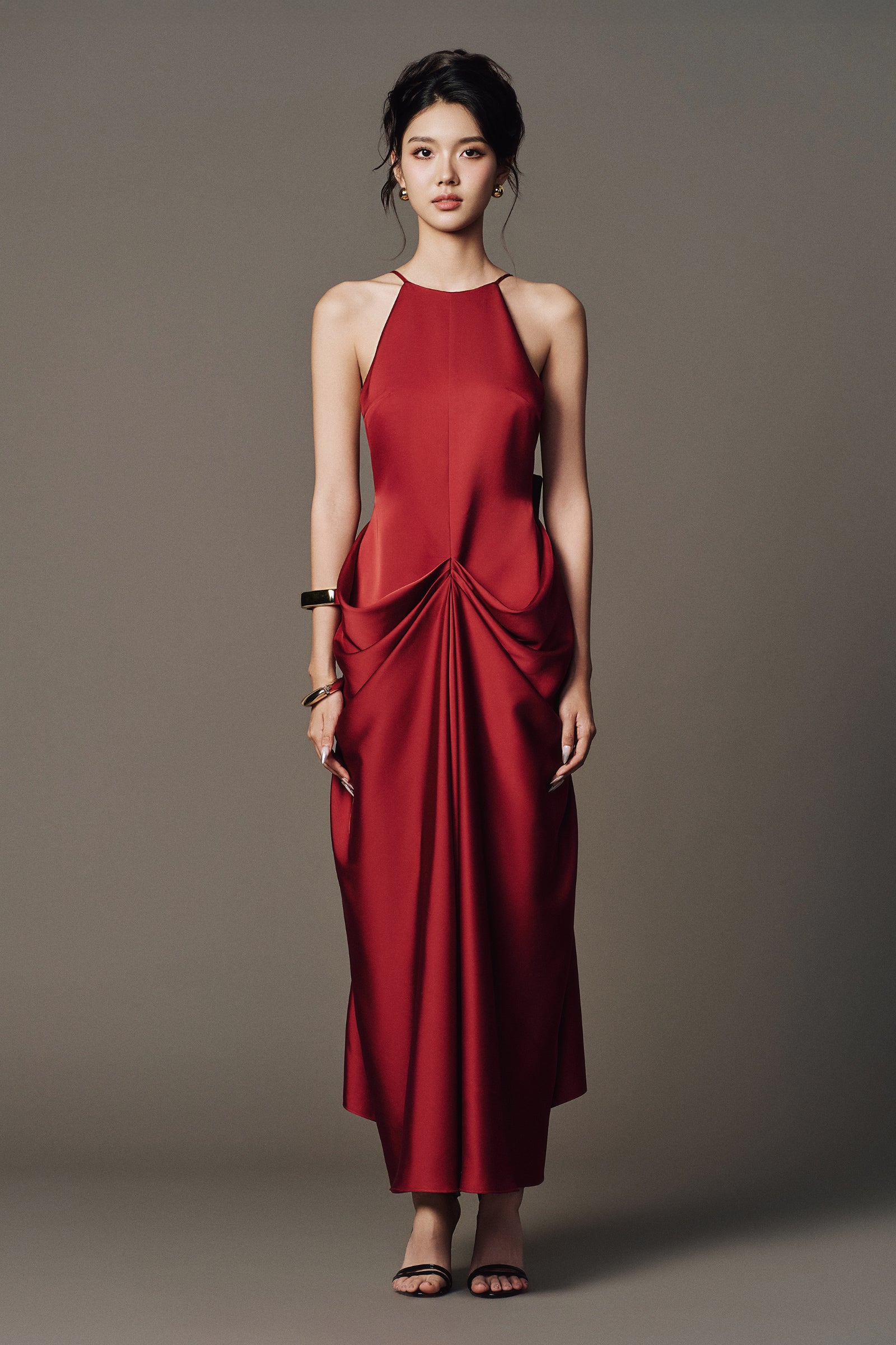 Alea Draped Midi Dress