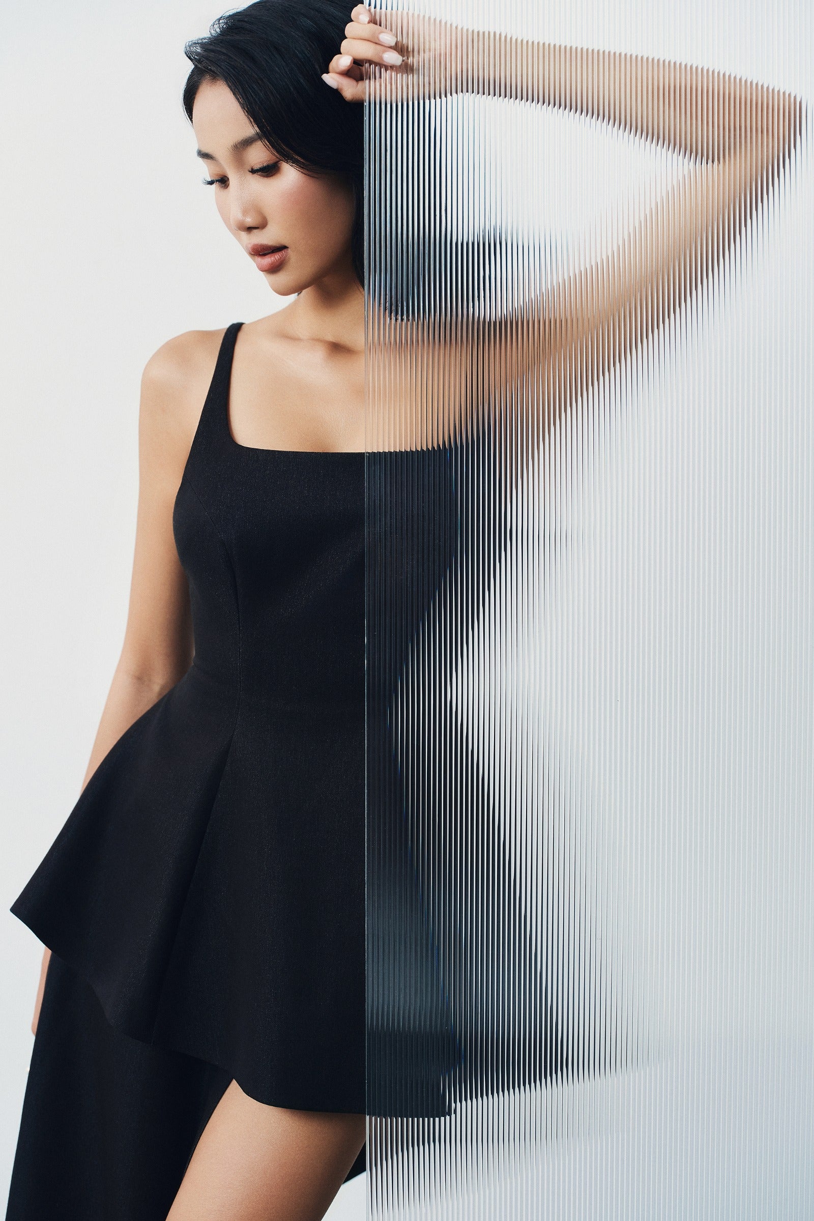 Detour Asymmetric Mini Dress