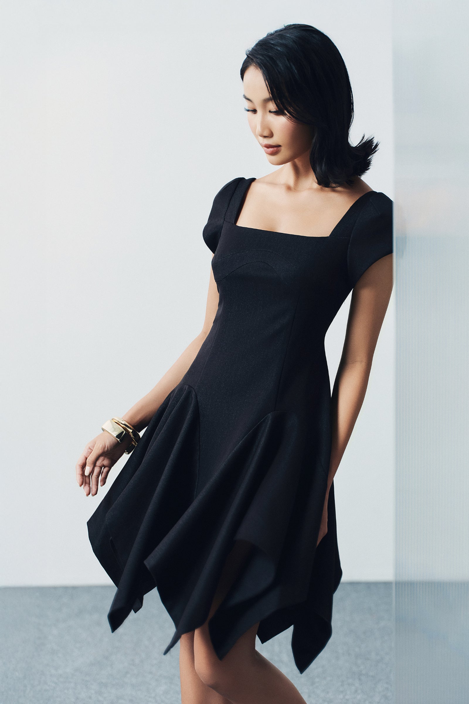 Oree Draped Mini Dress