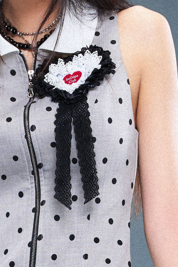 Heart Polyester Brooch