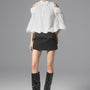 Salina Blouson Cold Shoulder Sleeved Cotton Top