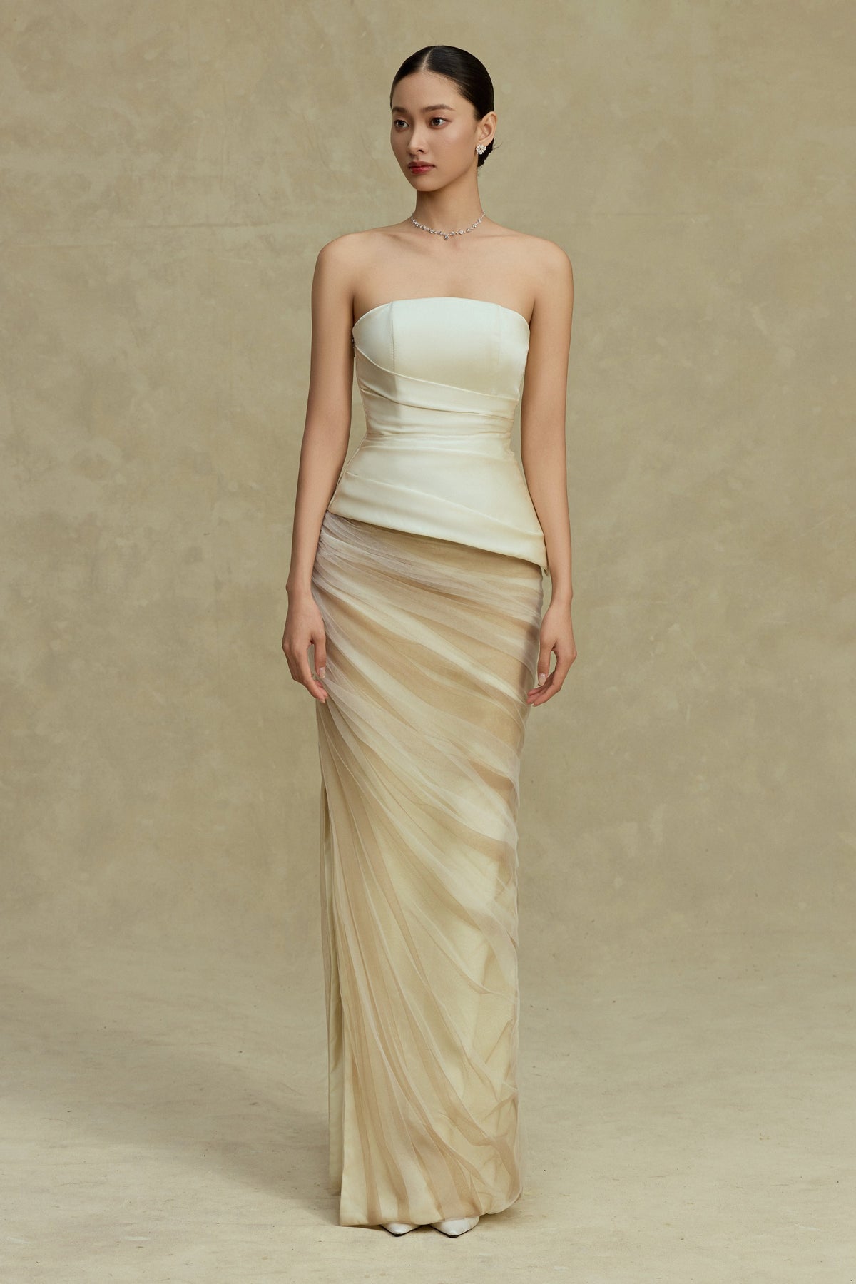 Sela Straight Across Maxi Dress