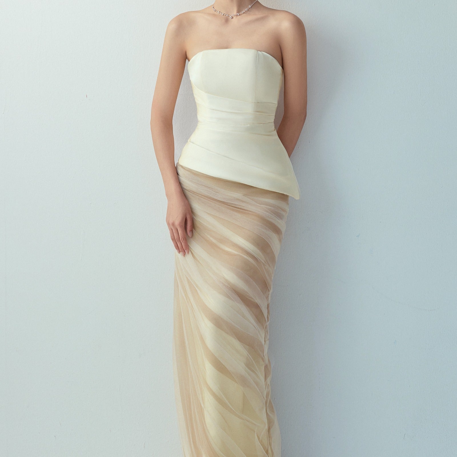Sela Straight Across Maxi Dress
