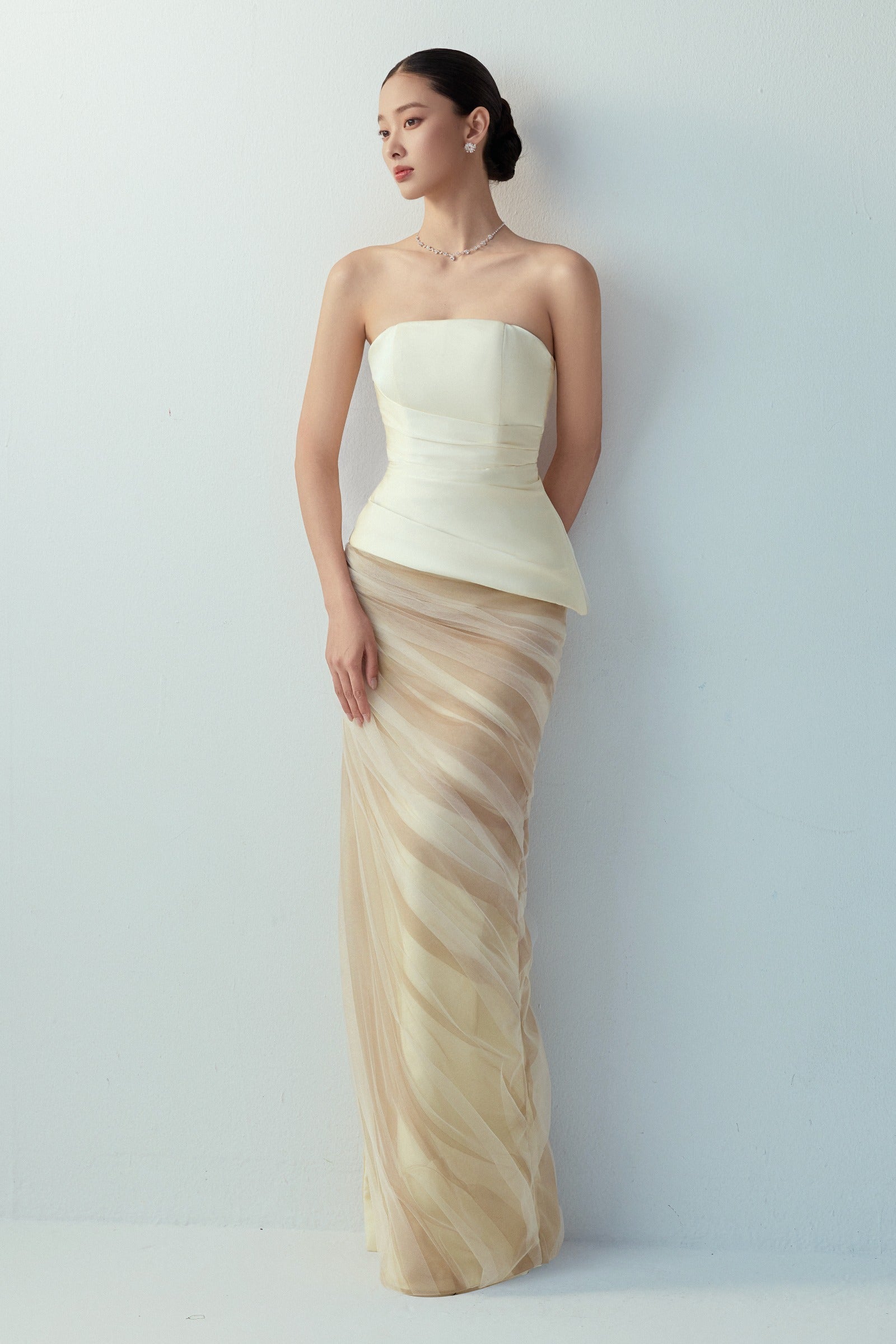 Sela Straight Across Maxi Dress