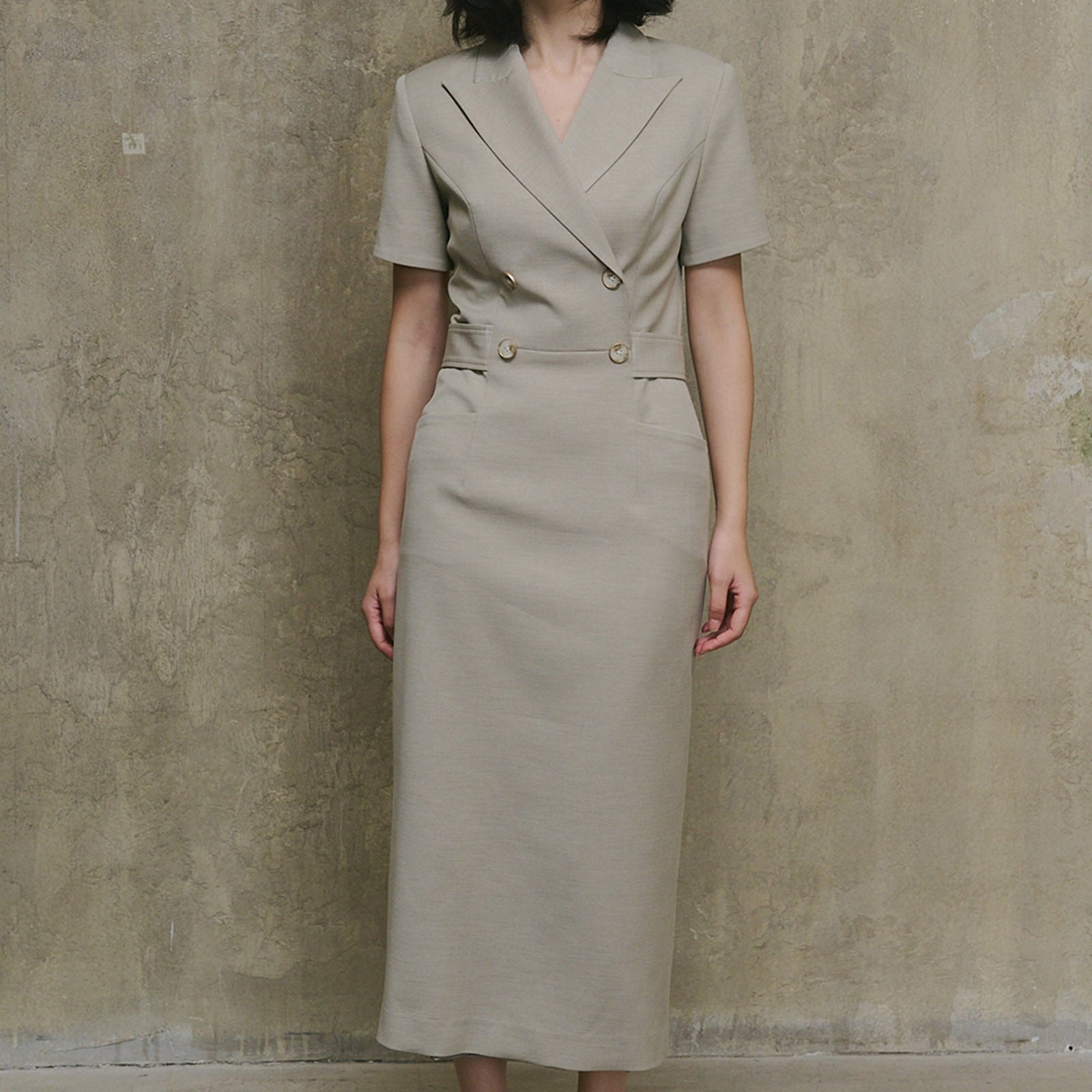 Serene Notch Neck Midi Dress