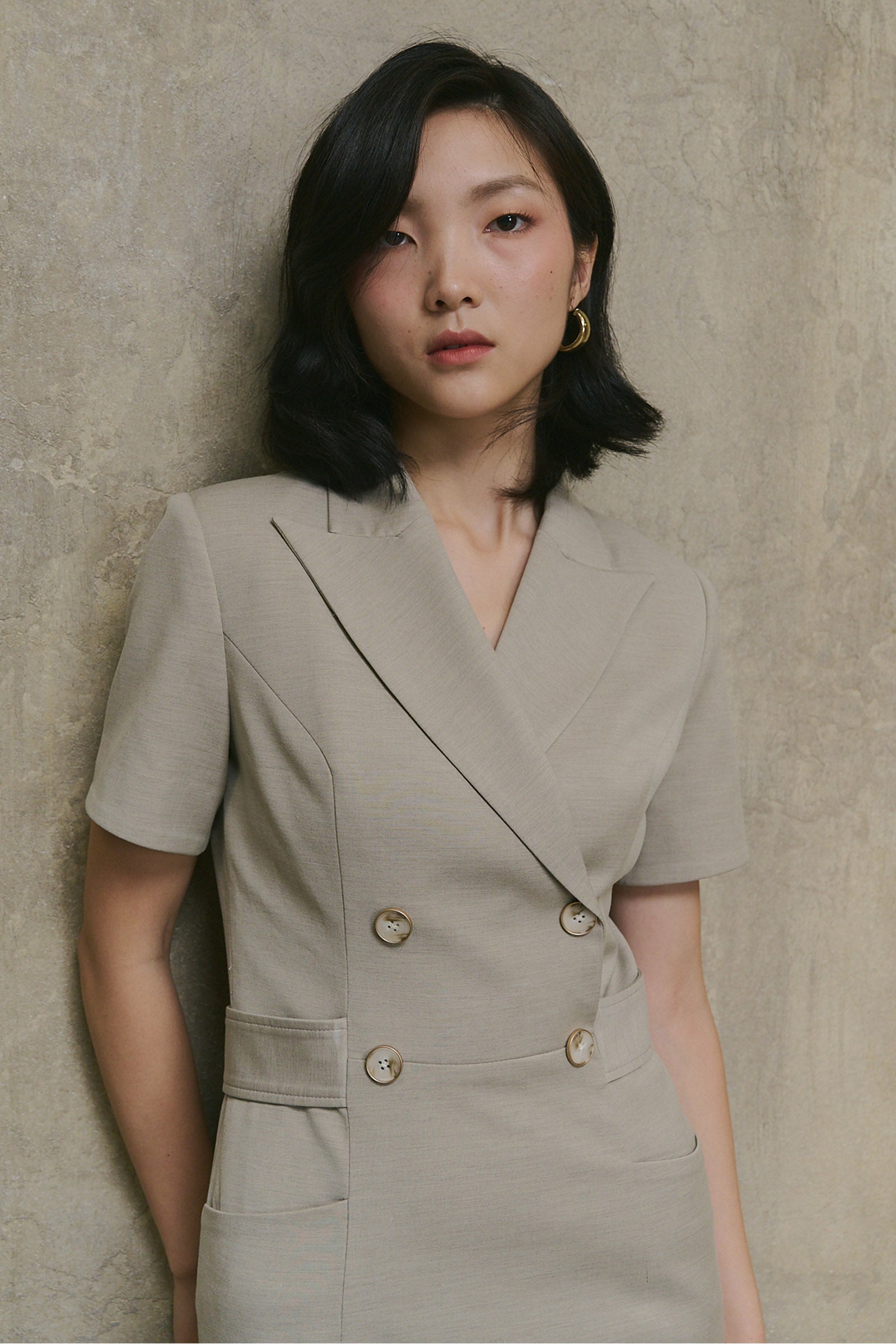 Serene Notch Neck Midi Dress