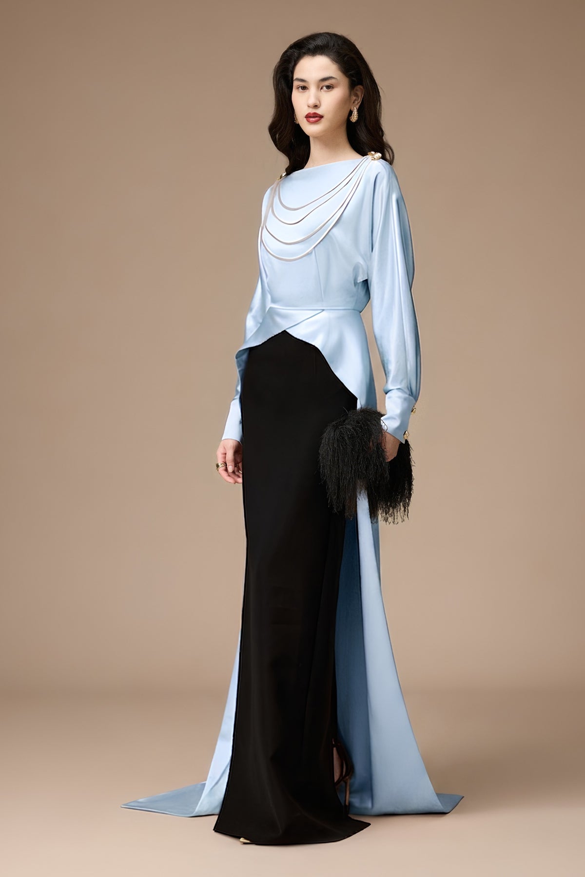 Silva Boat Neck Maxi Dress