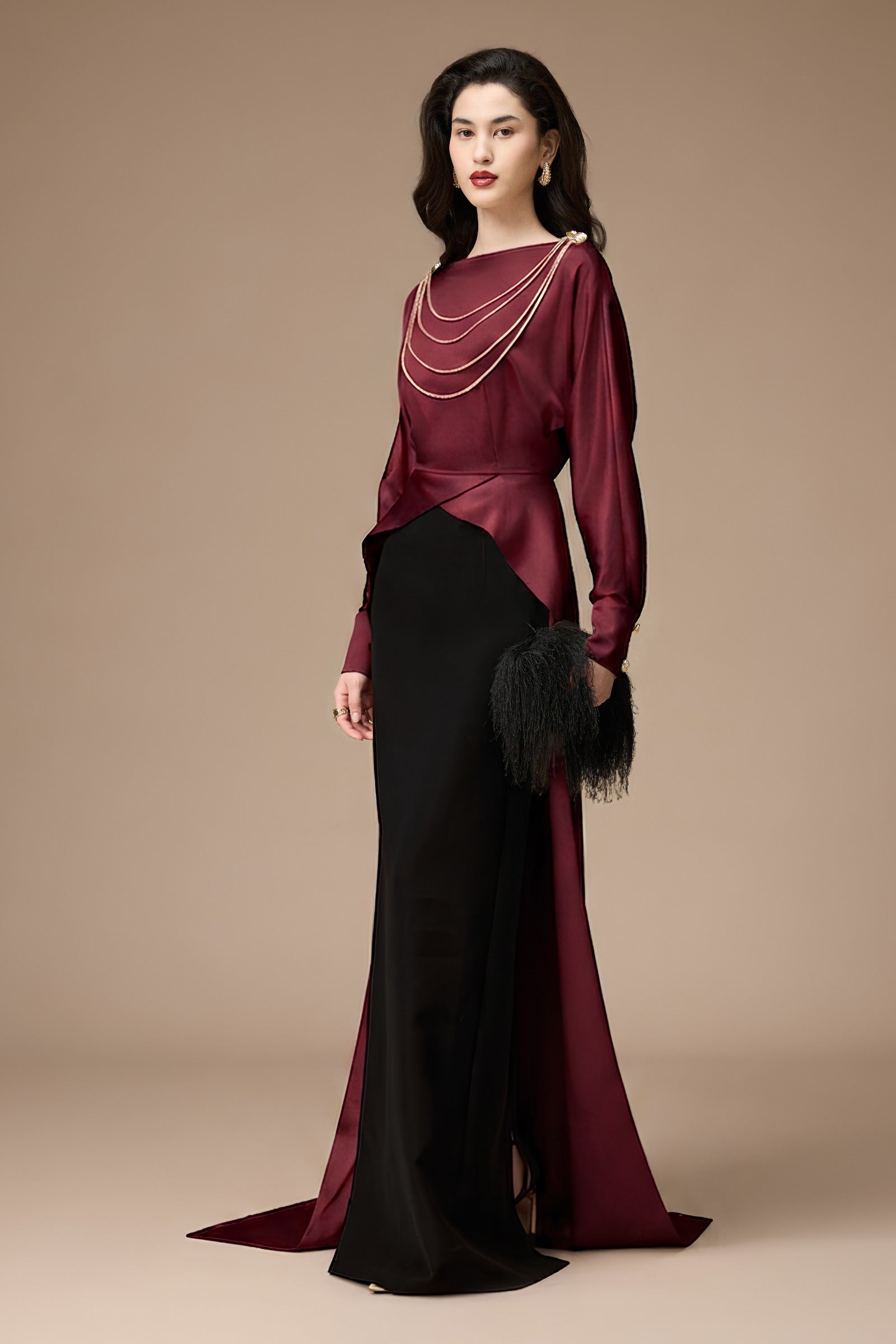 Silva Boat Neck Maxi Dress