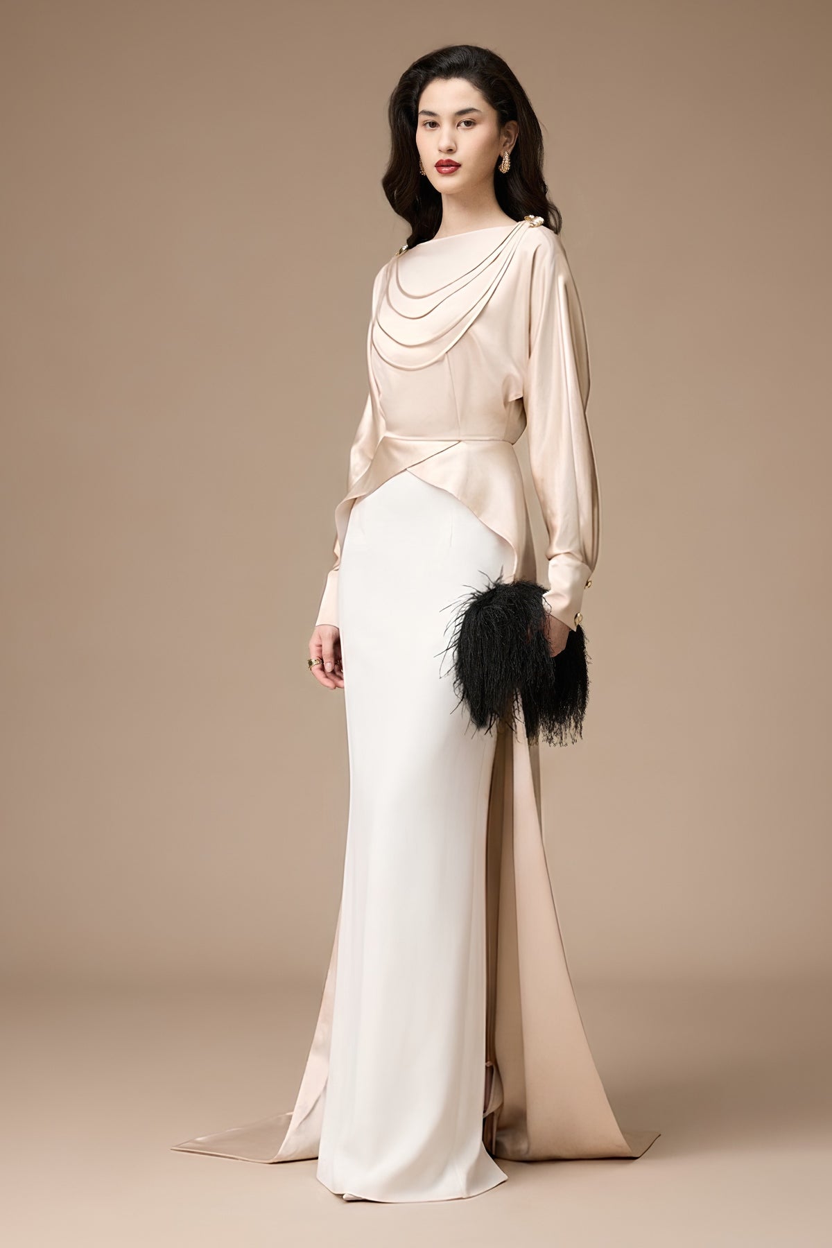 Silva Boat Neck Maxi Dress