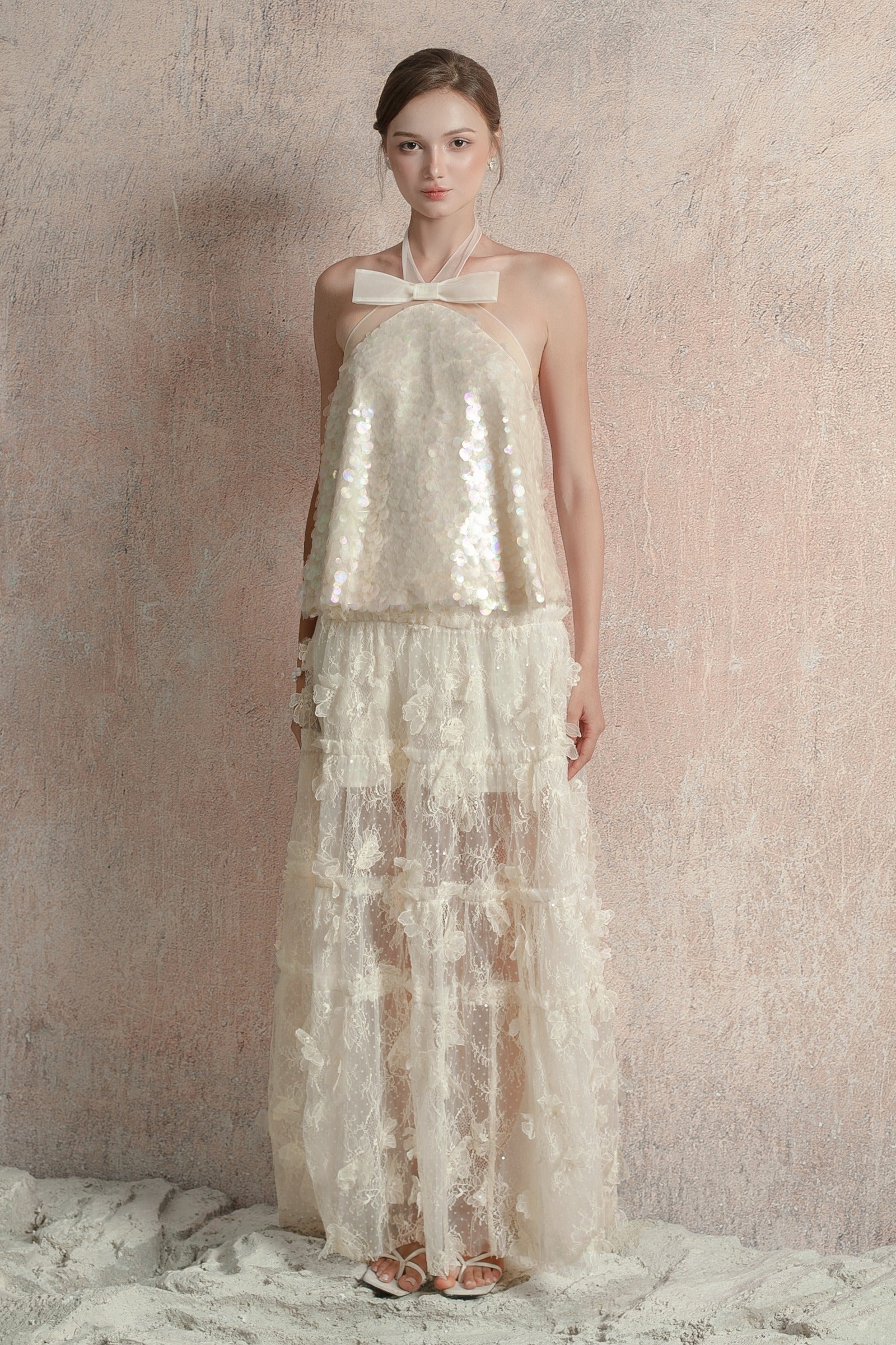 Rosy Applique Skirt