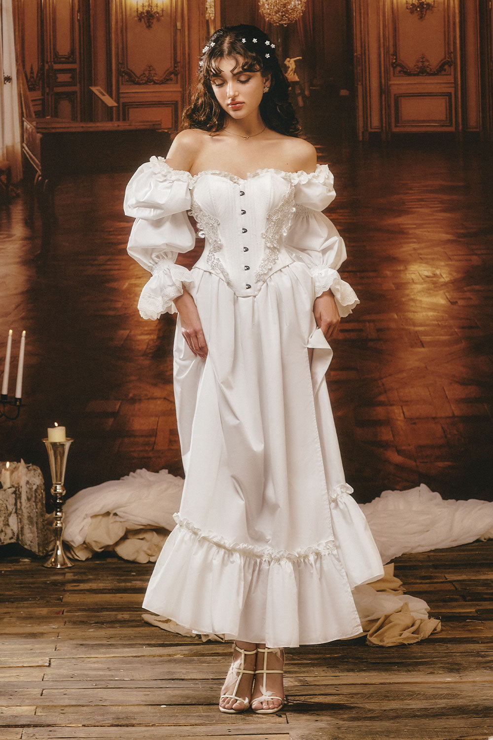 Women's Christine Bodycon Semi-Heart Neck Silk Taffeta Corset XS/S/M/L/Customize White Mean Blvd White / Customize Women's Christine Bodycon Semi-Heart Neck Silk Taffeta Corset XS/S/M/L/Customize White Mean Blvd White / Customize