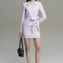 Selita Straight Trapeze Neck Twill Jacket
