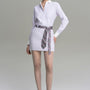 Sie Straight Cuff Sleeved Oyster Shell Shirt