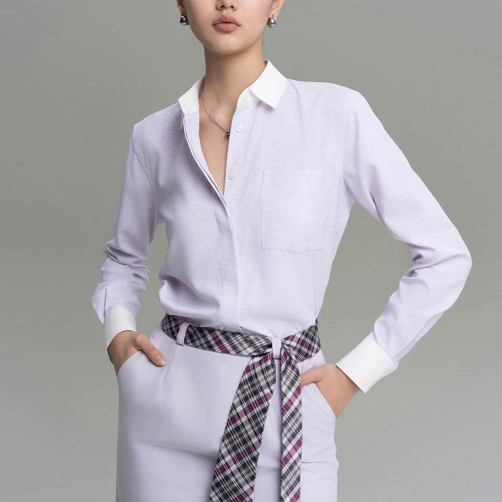 Sie A-line High Waist Twill Mini Skirt