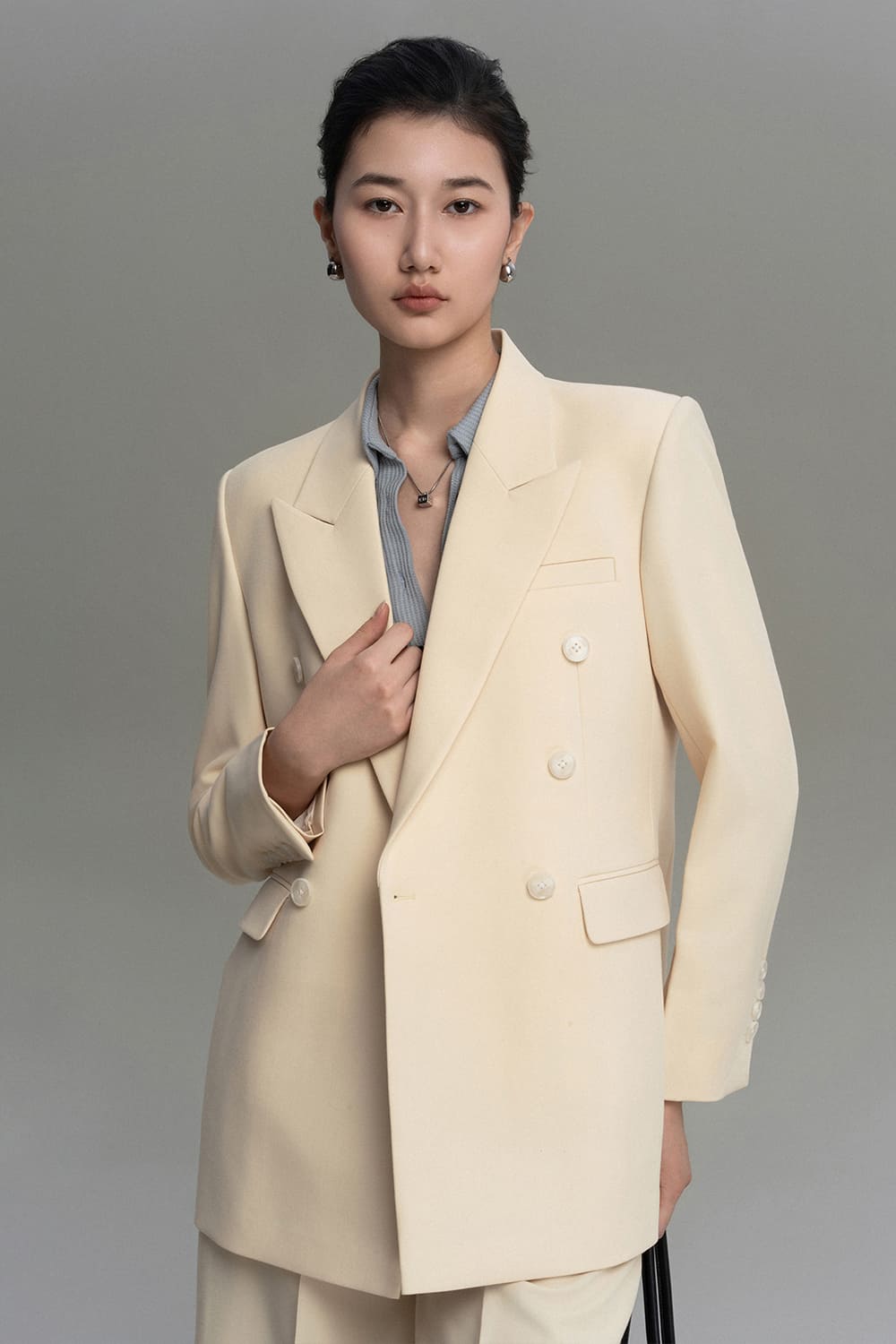 Crush Bodycon Collared Neck Cotton Shirt