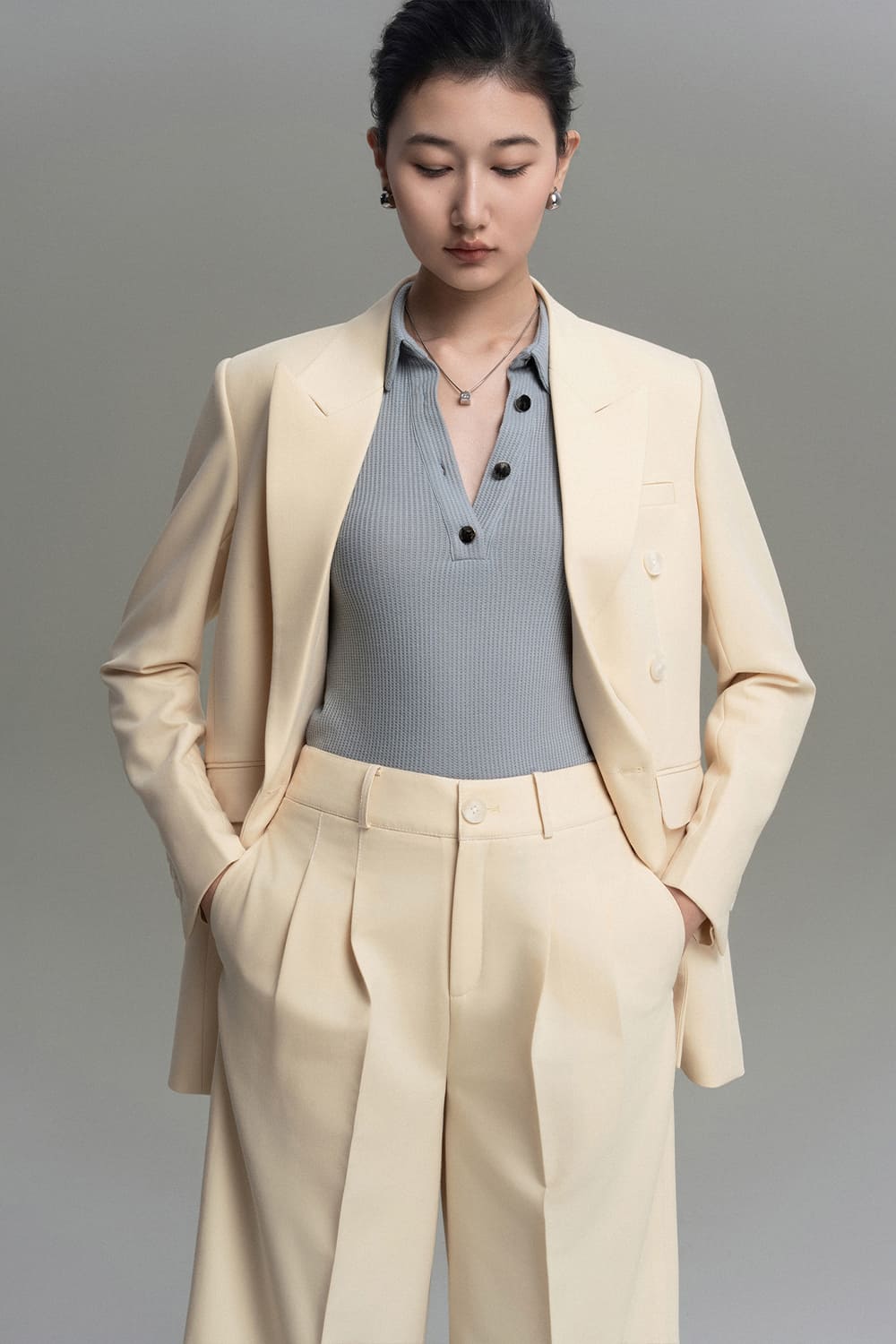 Crush Bodycon Collared Neck Cotton Shirt