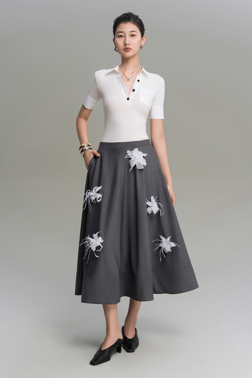 Julia Bodycon Collared Neck Modal Shirt