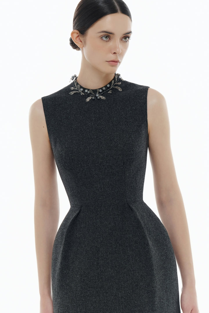 Sabine High Neck Bead Mini Dress - MEAN BLVD