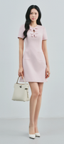 Safiyah Keyhole Ribbon Mini Dress - MEAN BLVD
