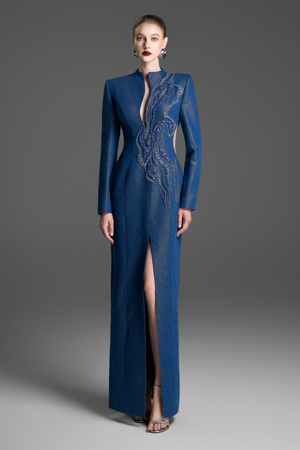 Saga Notch Neck Bead Maxi Dress - MEAN BLVD