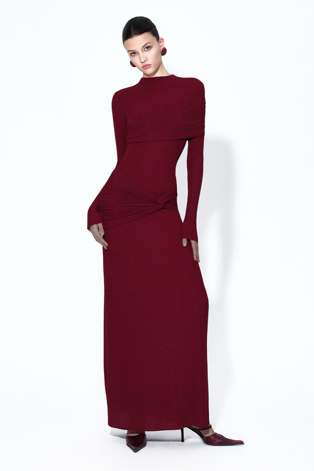 Sage Draped Maxi Dress - MEAN BLVD