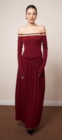 Sandra Off-Shoulder Maxi Dress - MEAN BLVD