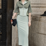 Sandra Pencil Draped Skirt - MEAN BLVD