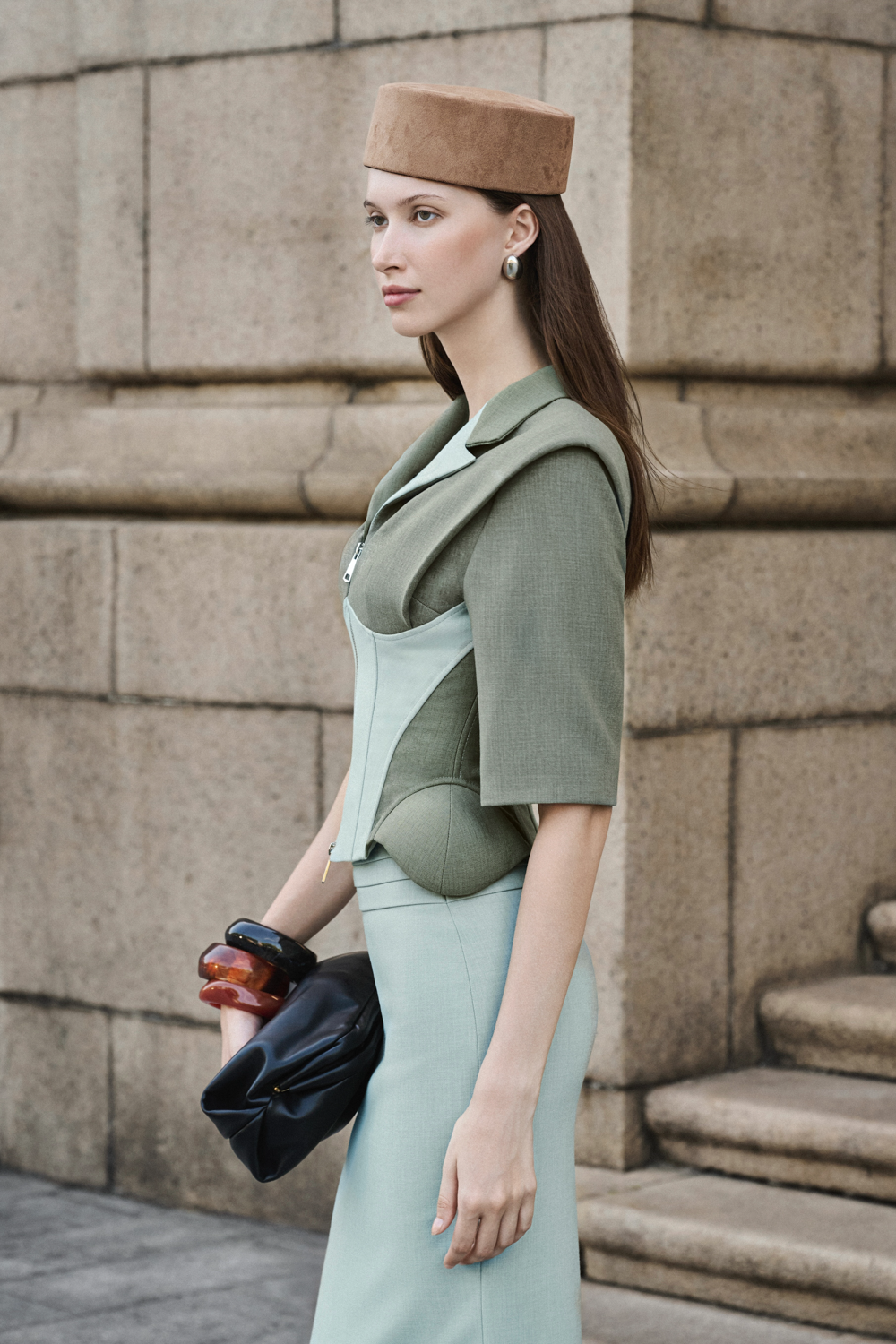 Sandra Pencil Draped Skirt - MEAN BLVD