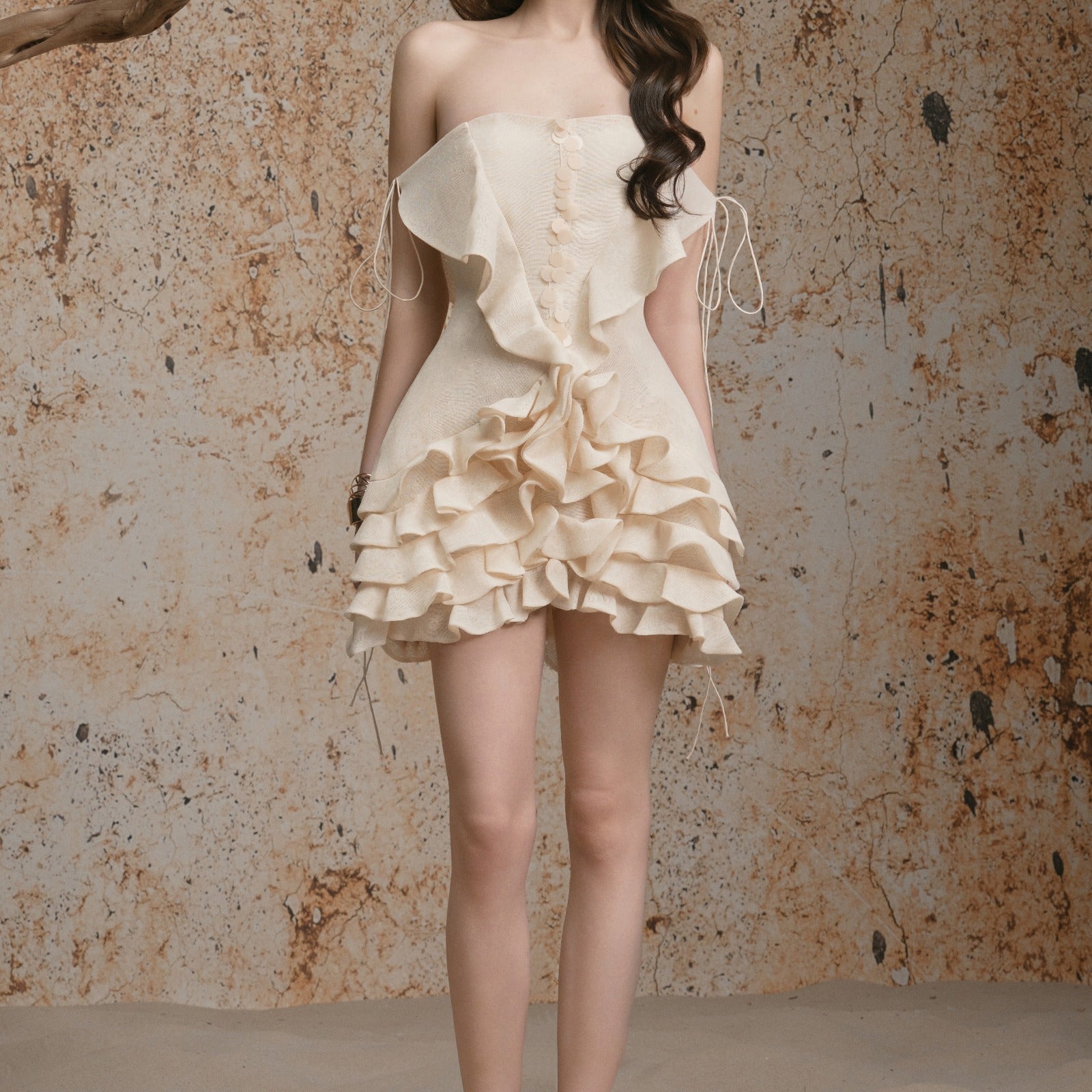 Sarah Ruffle Mini Dress - MEAN BLVD