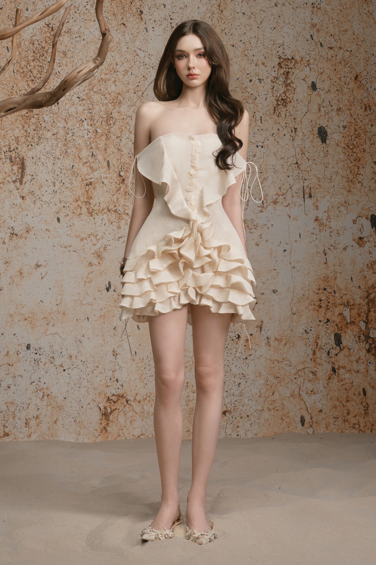 Sarah Ruffle Mini Dress - MEAN BLVD