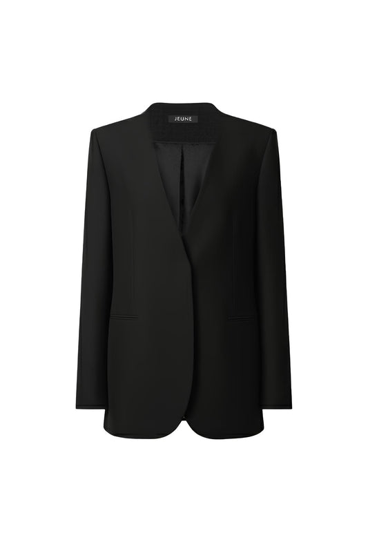 Saul V-Neck Cotton Blazer