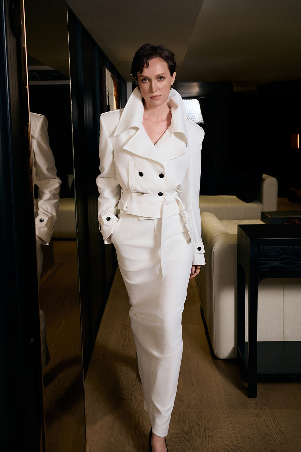 Savoy Straight Cotton Skirt