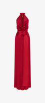 Diablo Scarlet Plunging Neckline Silk Gown 2