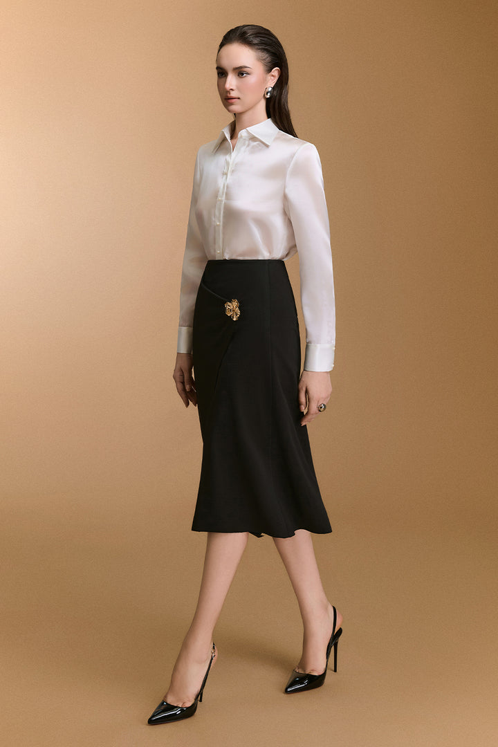 Scarlet Wrap Jersey Skirt - MEAN BLVD