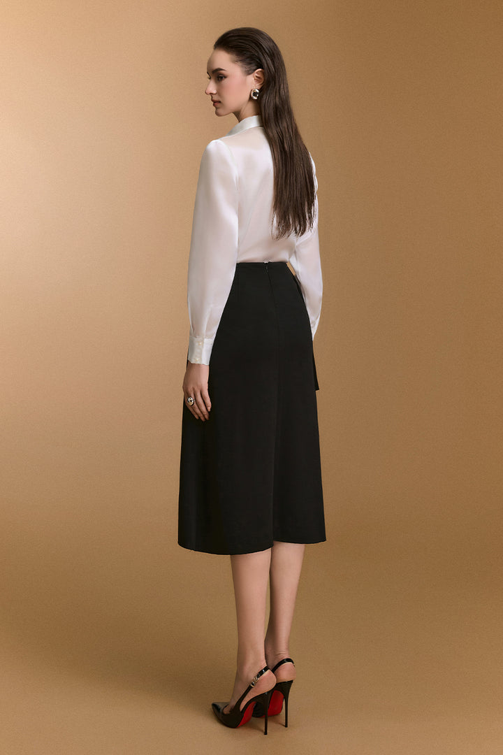 Scarlet Wrap Jersey Skirt - MEAN BLVD