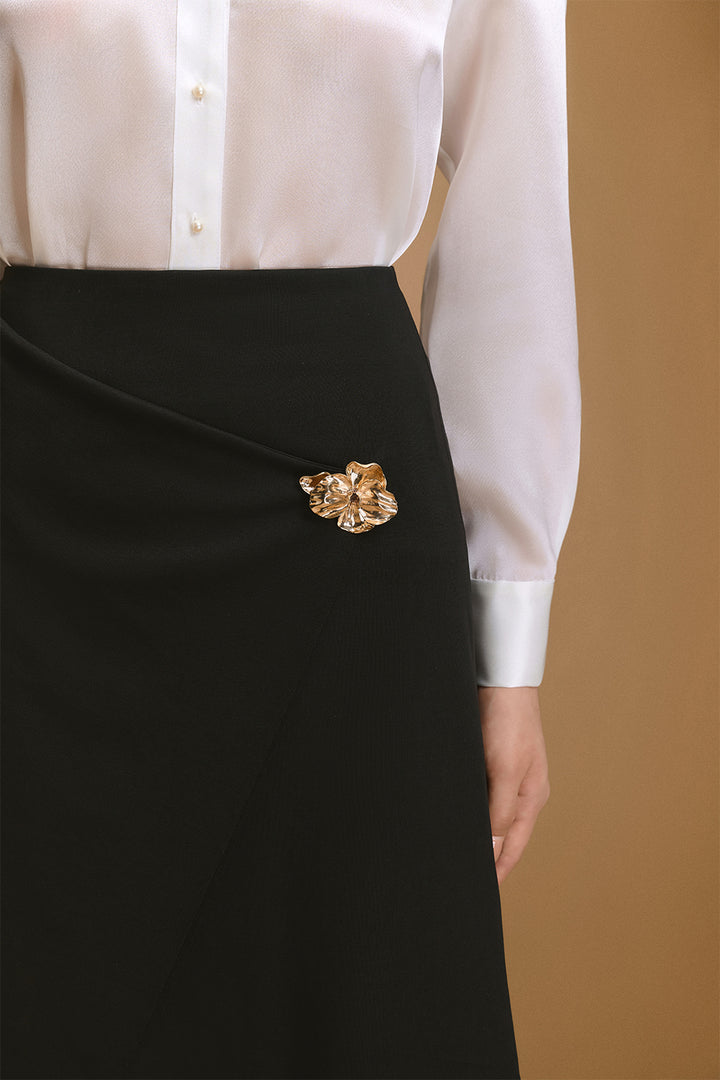 Scarlet Wrap Jersey Skirt - MEAN BLVD