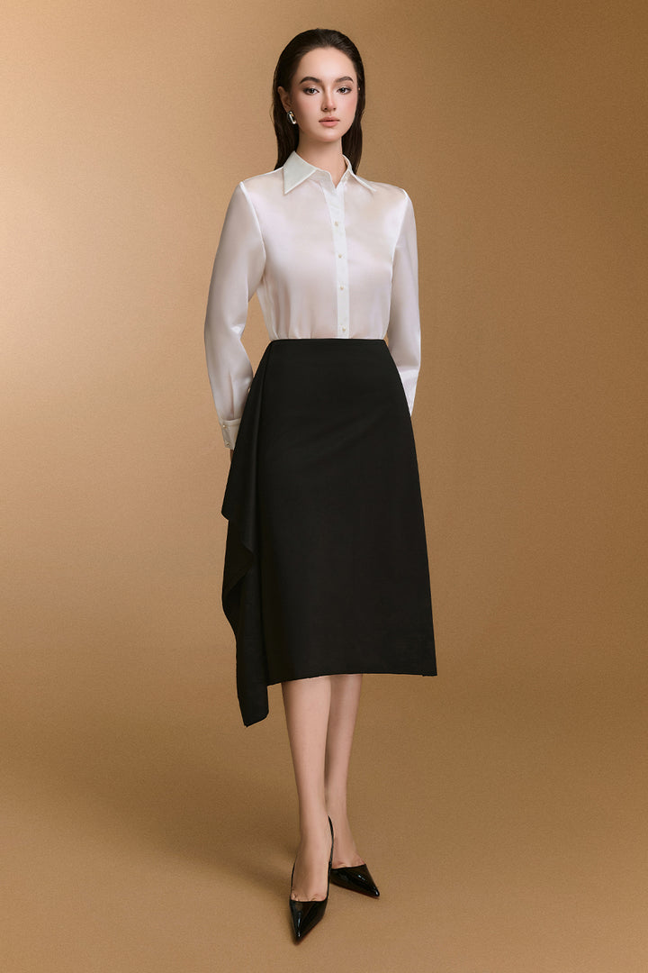 Scarlet Wrap Jersey Skirt - MEAN BLVD