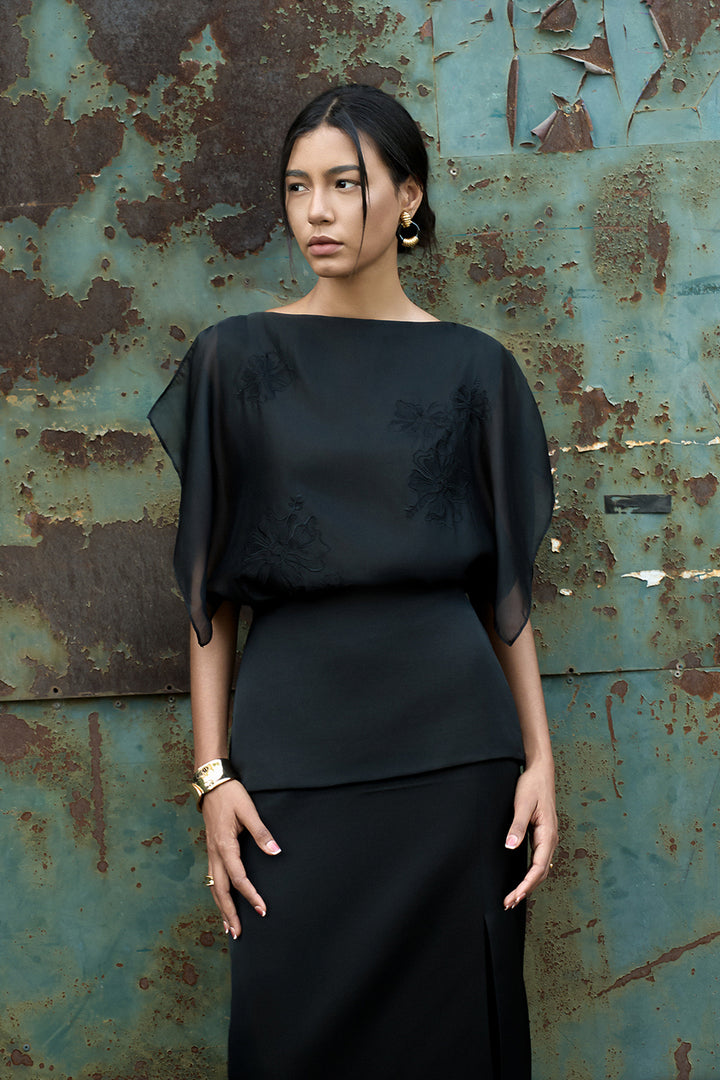 Scarlett Butterfly Sleeve Embroidery Top - MEAN BLVD