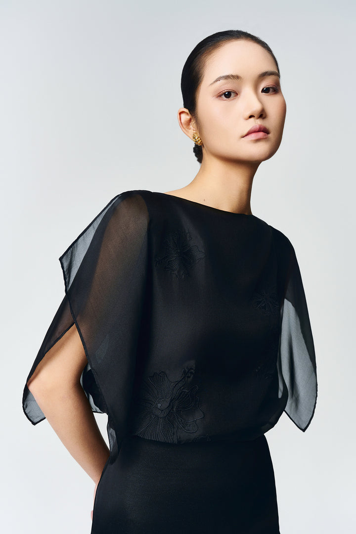 Scarlett Butterfly Sleeve Embroidery Top - MEAN BLVD