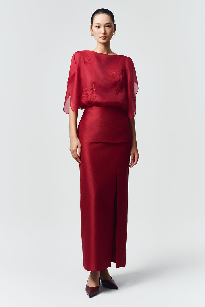 Scarlett Butterfly Sleeve Embroidery Top - MEAN BLVD