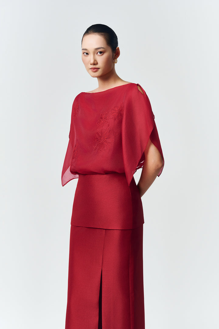 Scarlett Butterfly Sleeve Embroidery Top - MEAN BLVD