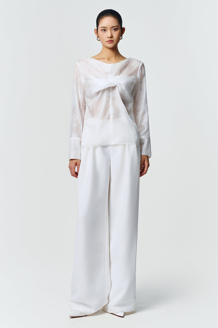 Selene Boat Neck Draped Top - MEAN BLVD